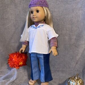 American Girl Historical Doll Julie Albright Blonde Brown Eyes with haircut